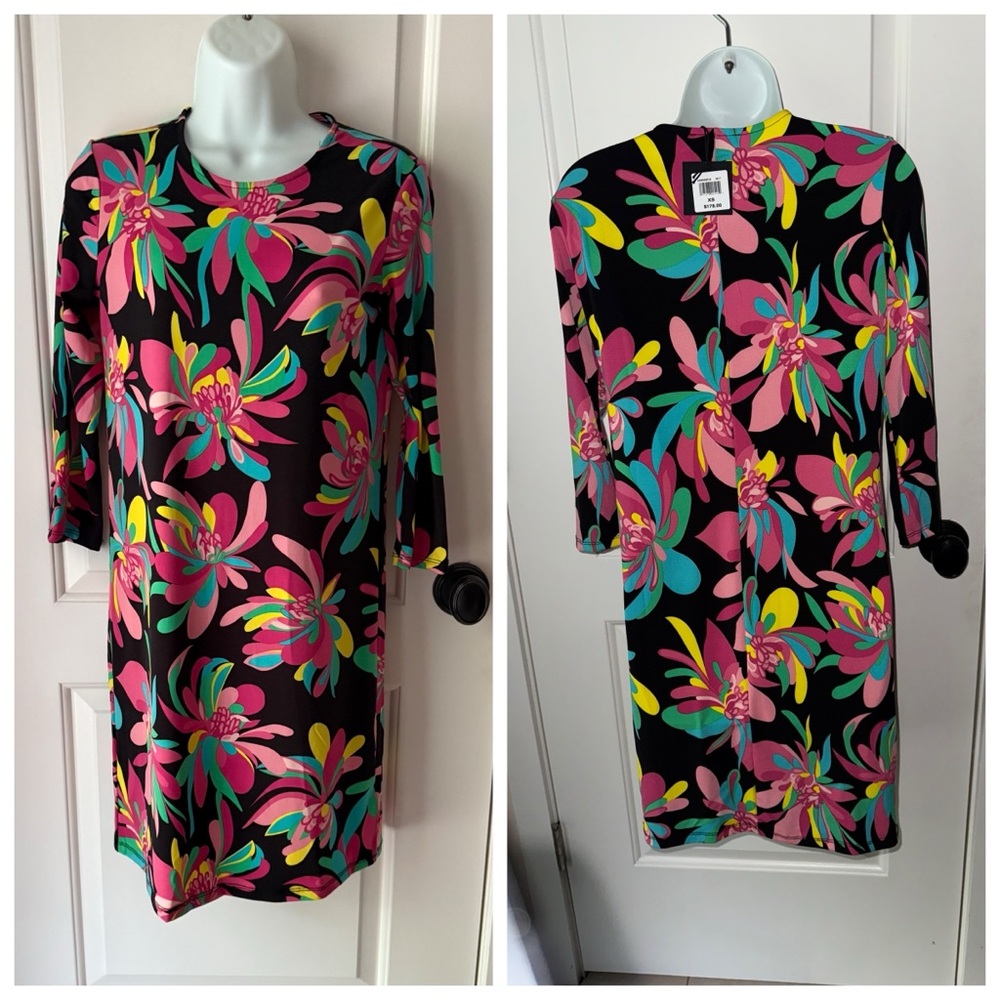 Trina Turk Floral Multicolor Dress or beach/pool club coverup - size XS, NWT